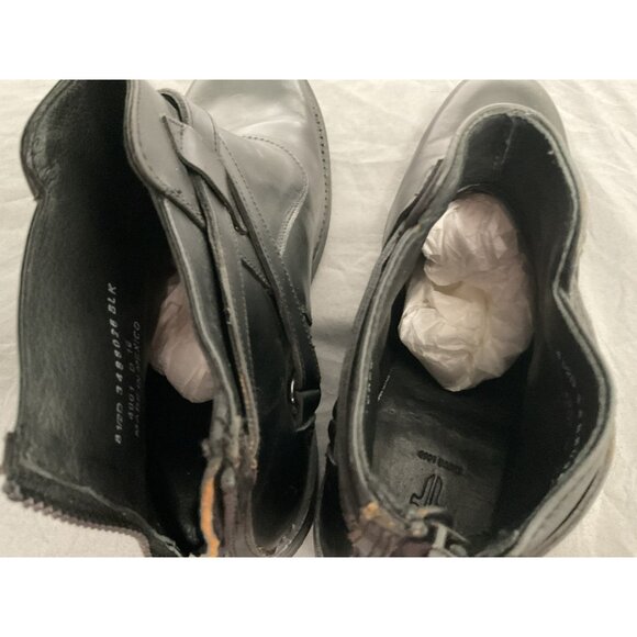 FRYE Rugged STONE CROSS STRAP Short Oil Resistant BLACK LEATHER BOOT 8.5 D - Picture 13 of 16